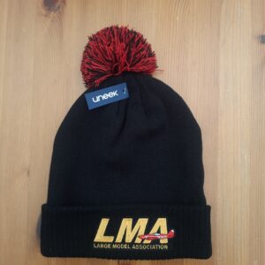 LMA Embroidered Pom Pom Beanie Hat